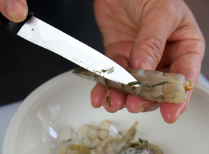 Prawn prepping